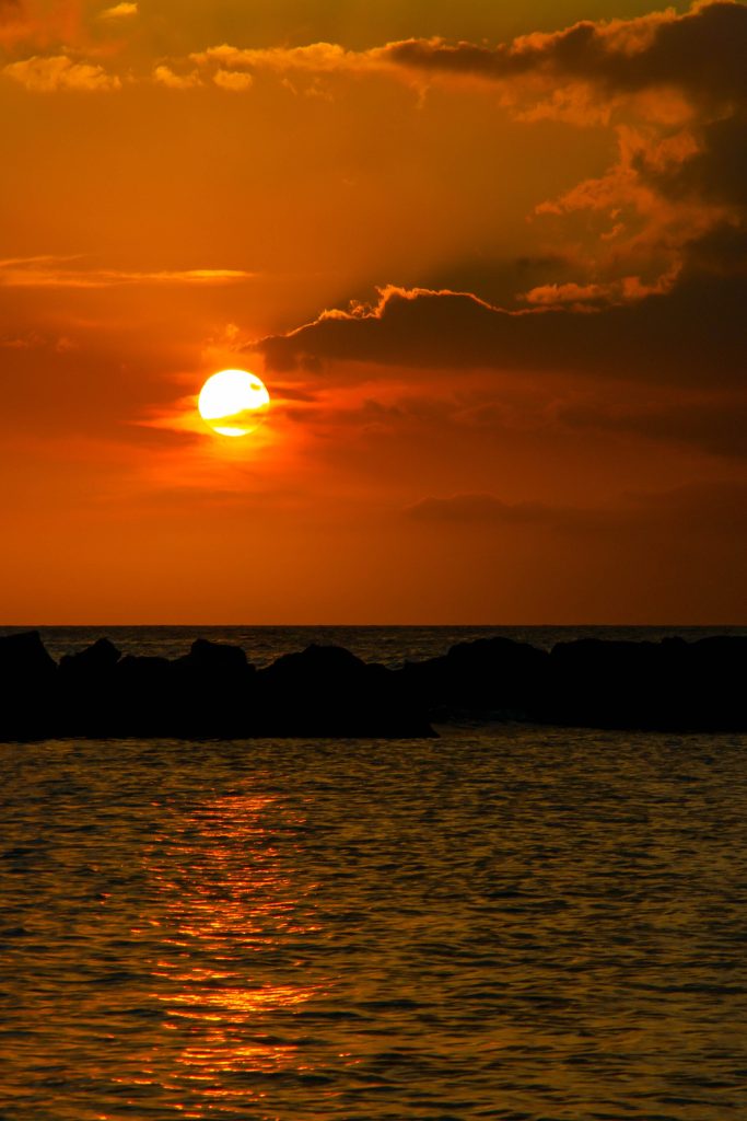 Coucher de soleil à Mambo Beach, Curaçao