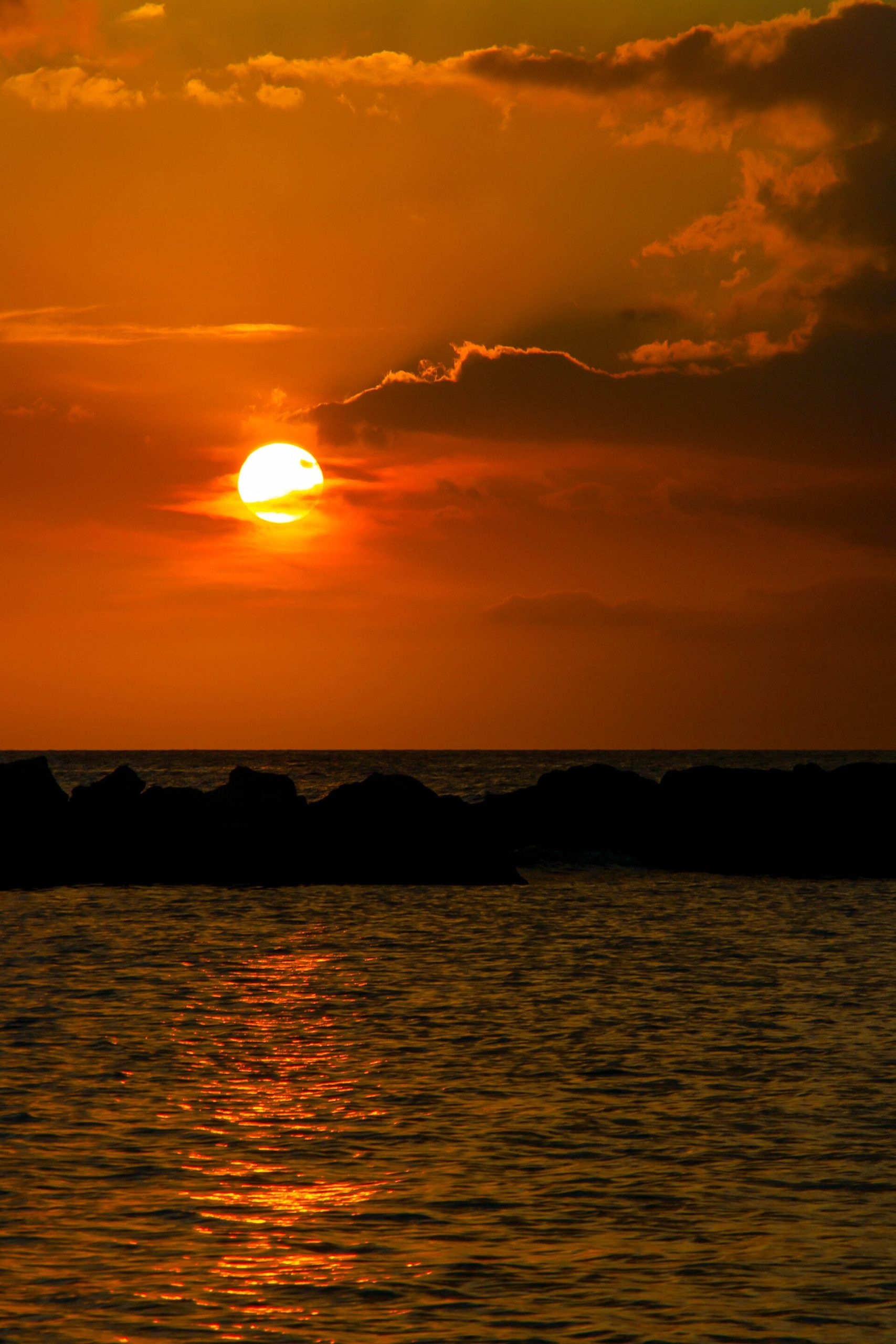 Coucher de soleil à Mambo Beach, Curaçao